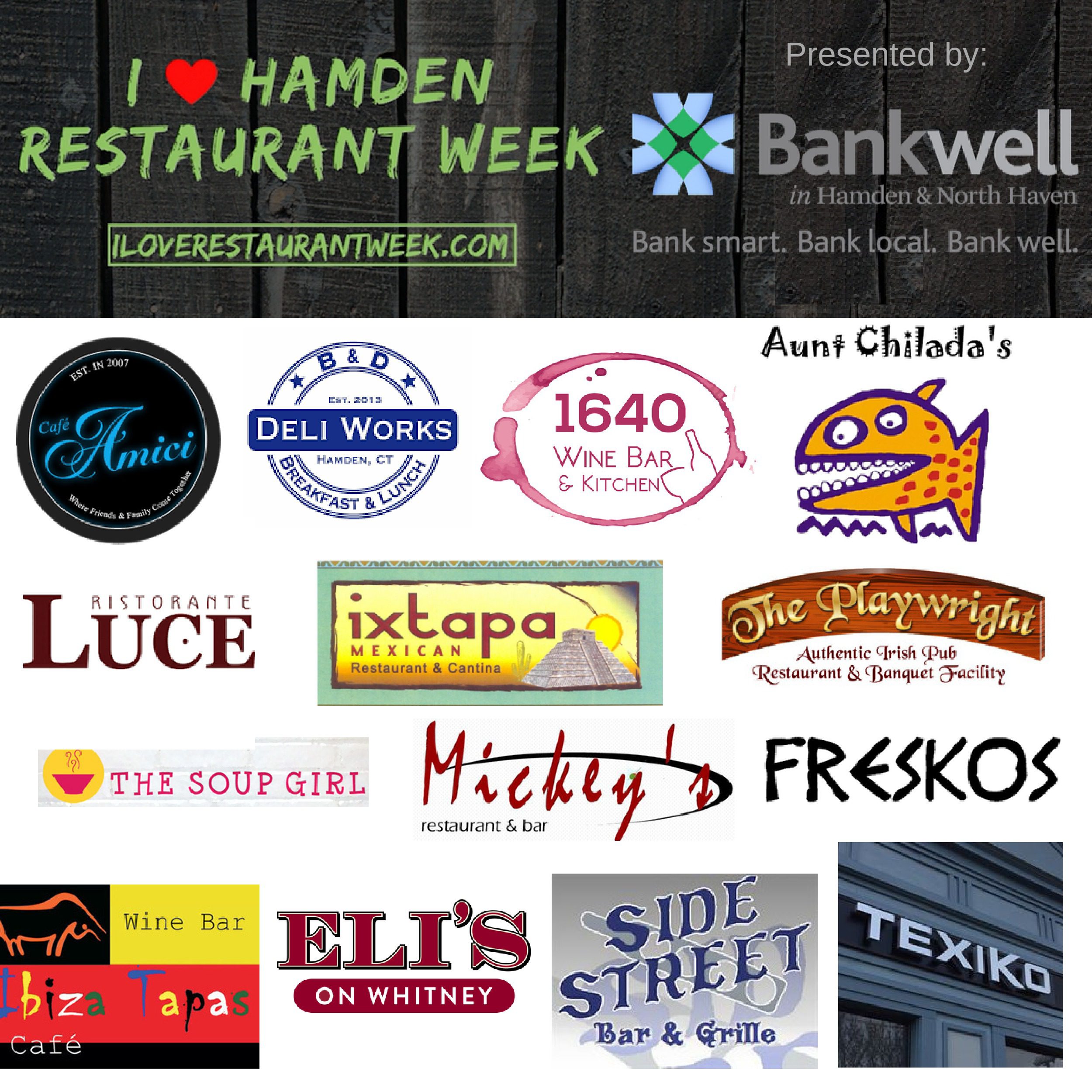Participating Restaurants For Hamden's 8th Annual Restaurant Week
