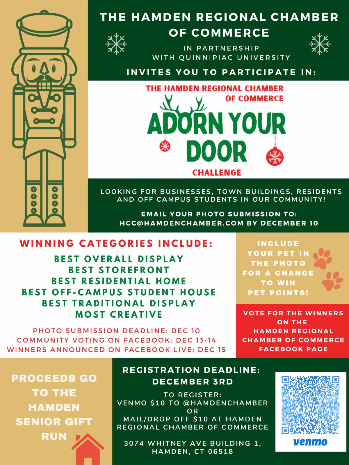 Adorn Your Door Chamber Charity Holiday Display Contest